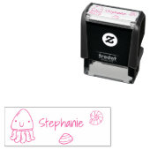 Sweet Personalisiert & Seashells Custom Kids Name Permastempel (Beispiel)