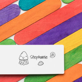 Sweet Personalisiert & Seashells Custom Kids Name Permastempel