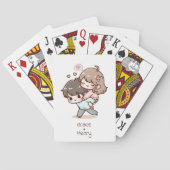 Sweet Personalisierter Chibi-Style Spielerisches P Spielkarten (Rückseite)