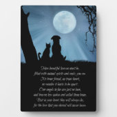 Sweet Pet Memorial Gedicht Hund und Katze Fotoplatte (Vorderseite)