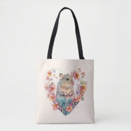 Sweet Pet Mouse in einem Blumenkranz Tasche