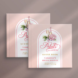 Sweet petals and prosecco blush gold guest book gästebuch