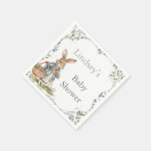 Sweet Peter Rabbit Baby Shower Girl on Way Serviette (Ecke)