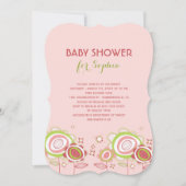 Sweet Petite Pink Blüten Blumenblütendusche Einladung (Vorderseite)