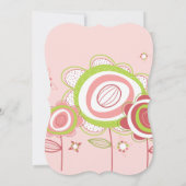 Sweet Petite Pink Blüten Blumenblütendusche Einladung (Rückseite)