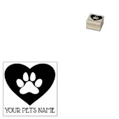 Sweet Pets Paw Print Individuelle Name Gummistempel (Stempel)