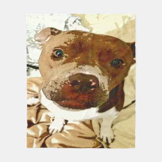 Sweet Pibble Face Fleecedecke (Vorderseite)
