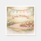 Sweet Picnic Outdoor Boho Birthday Party Serviette (Vorderseite)