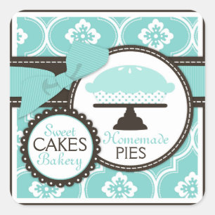 Sweet Pie Sticker Business Sticker Türkis