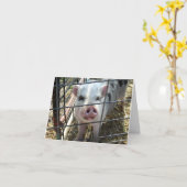 Sweet Pig Denken Sie an Ihre Karte (Gelbe Blume)