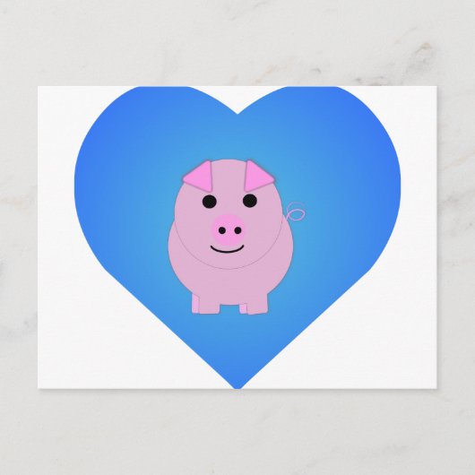 Sweet Piggy Liebe Postkarte (Vorderseite)