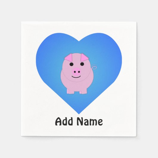 Sweet Piggy Liebe Serviette (Vorderseite)