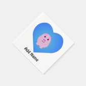Sweet Piggy Liebe Serviette (Ecke)