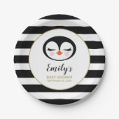 Sweet Pinguin Face Baby Dusche Pappteller (Vorderseite)