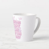 Sweet Pink Aesthetic Puffy Font Milchtasse (Rechte Ecke)