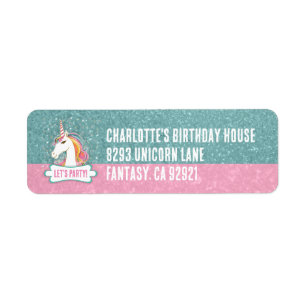 Sweet Pink and Blue Unicorn Geburtstagsparty