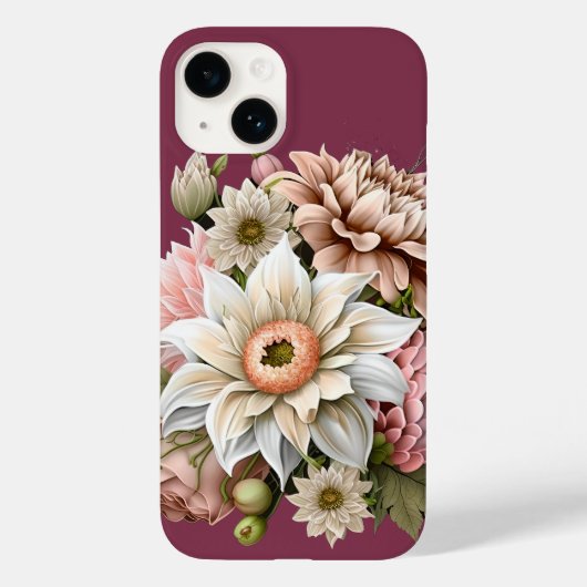 Sweet Pink and Cream Florals iPhone Case (Rückseite)
