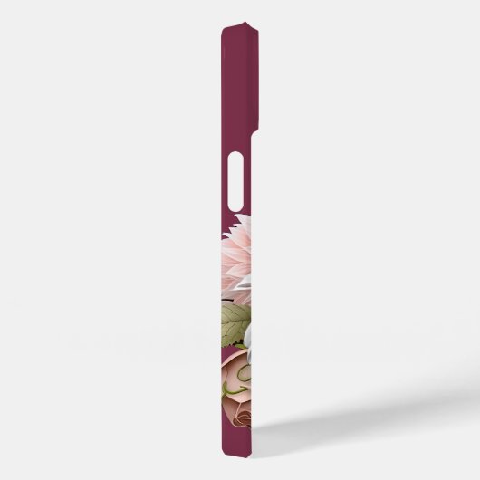 Sweet Pink and Cream Florals iPhone Case (Rückseite / Rechts)