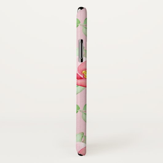 Sweet Pink Apfelblüte mit Monogramm Case-Mate iPhone Hülle (Hinten/Rechts)