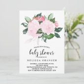 Sweet Pink Aquarell Rose Kinderdusche Einladung (Stehend Vorderseite)