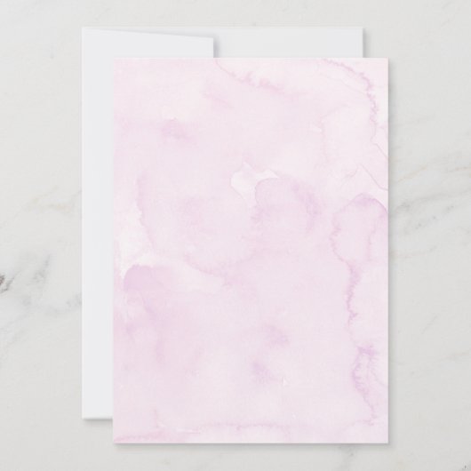 Sweet Pink Baby in Bloom Wildblume Babydusche Einladung (Rückseite)