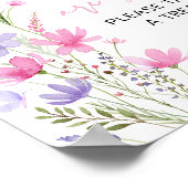 Sweet Pink Baby in Bloom Wildblume Leckereien Unte Poster (Ecke)