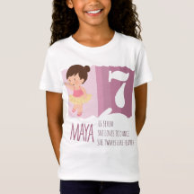 Sweet Pink Ballet 7th Birthday Girl Design Rhyme