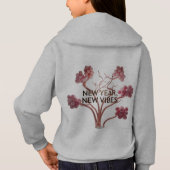 Sweet Pink Balloon Tree "New Year, New Vibes"  Hoodie (Rückseite)