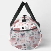 Sweet Pink Bear Fox And Bunny Forest Duffle Bag (Rechts)
