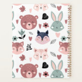Sweet Pink Bear Fox And Bunny Forest Planer (Rückseite)