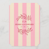 Sweet Pink Beige Bachelorette Birth Blume Einladung (Rückseite)