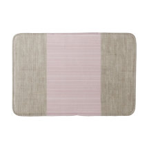 Sweet-pink-beige Streifen Burlap-Matte