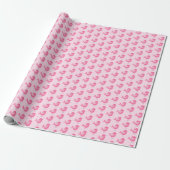 Sweet Pink Bird Baby Dusche Geschenkpapier (Ungerollt)