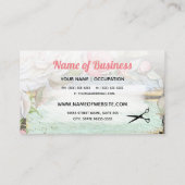 Sweet Pink Blossom Blumenhaar Schönheitssalon Visitenkarte (Rückseite)