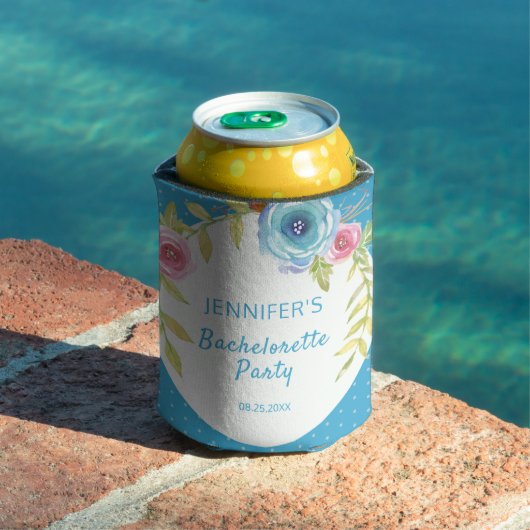 Sweet Pink Blue Boho Junggeselinnen-Abschied Dosenkühler (In Situ Pool)