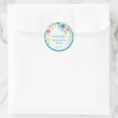 Sweet Pink Blue Boho Junggeselinnen-Abschied Runder Aufkleber (Tasche)