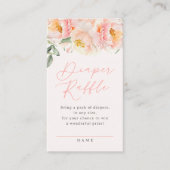 Sweet Pink Blume Girl Baby Dusche Windeln Windeln  Begleitkarte (Vorderseite)