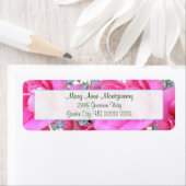 Sweet Pink Blume Rücksendeadressen-Aufkleber (Insitu)