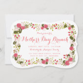 Sweet Pink Blumenmutter's Day Einladung (Vorderseite)