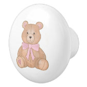 Sweet Pink Bow Teddy Kinderzimmer Kid Room Keramikknauf (Rechts)