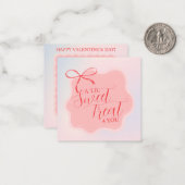 Sweet Pink Bow Valentine's Classroom Photo Card Mitteilungskarte (Vorderseite/Rückseite Beispiel)