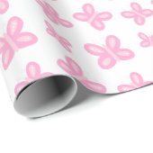 Sweet Pink Butterfly Geschenkpapier (Rolleneckpunkt)