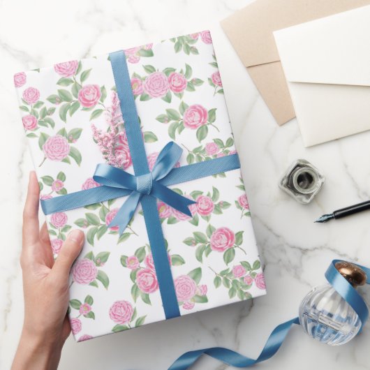 Sweet Pink Camellia-Blume Geschenkpapier (Schenken)