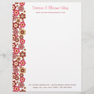 Sweet Pink Candy Daisies Blume Girly Pattern Fun Briefbogen