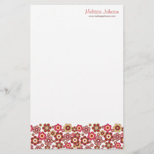Sweet Pink Candy Daisies Blume Girly Pattern Fun Briefpapier