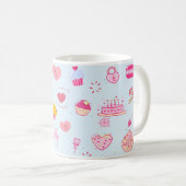 Sweet Pink Candy Lover Kaffeetasse (VorderseiteRechts)