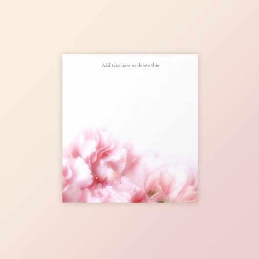 Sweet Pink Carnennons Blumenkommentar Notizblock