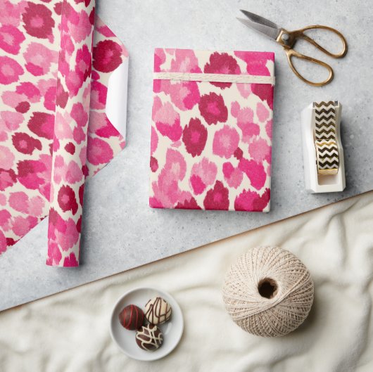 Sweet Pink Cheetah Chic - Wrapping Paper Roll Geschenkpapier (Kunsthandwerk)