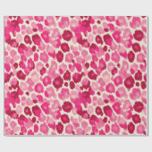 Sweet Pink Cheetah Chic - Wrapping Paper Roll Geschenkpapier (Flach)