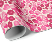 Sweet Pink Cheetah Chic Wrapping Paper Roll Geschenkpapier (Rolleneckpunkt)